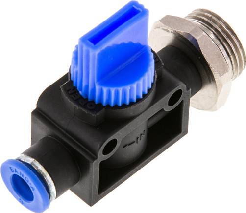 [F2E3T] 3/2-Way Shut-Off Hand Valve 6 mm - G3/8'' Plastic/Brass Tube-side venting