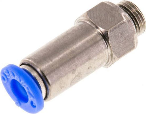 [F2E5M] Clapet anti-retour à poussoir 6mm & G1/8'' mâle laiton/PBT 0.2-10bar (3-145psi) Filetage-Tuyau