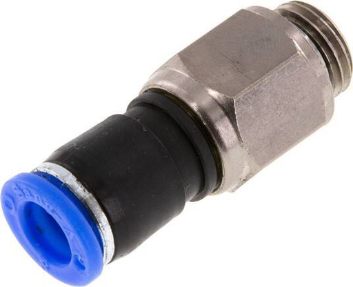 [F2E6H] 8mm & G1/4'' Swivel Joint Push-In-Male Threads Nickel-Plated Brass/PBT NBR Rotatable