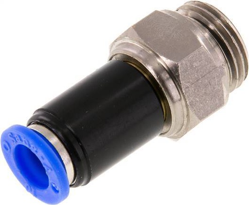 [F2EBT] 10mm & G1/2'' Joint Tournant Filetages mâles Push-In Laiton Nickele/PBT NBR Rotatif