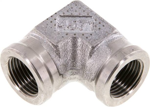 [F2ECB] 90deg Angled Fitting G3/8'' Female High Pressure Stainless Steel 250bar (3512.5psi) Hydraulic