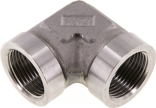 [F2ECE] 90deg Angled Fitting G1'' Female High Pressure Stainless Steel 160bar (2248.0psi) Hydraulic