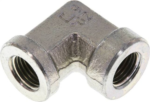 [F2ECF] Raccord coudé 90deg G1/4'' Femelle Haute Pression Acier 350bar (4917.5psi) Hydraulique