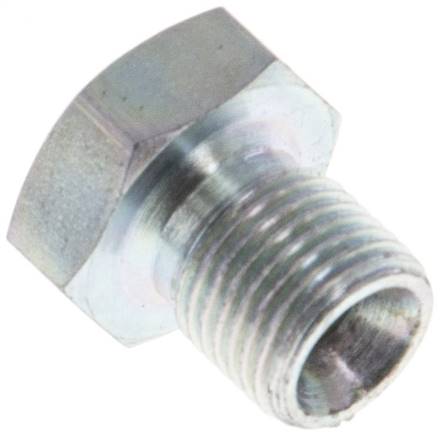 [F2EDR] Plug G1/8'' Staal met buitenzeskant 60° conus 575 bar (8078.75psi) Hydrauliek