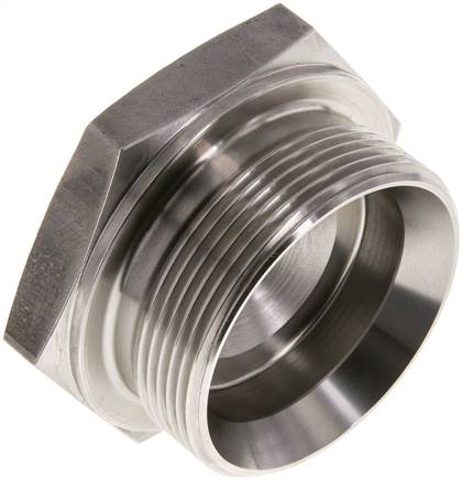 [F2EDX] Plug G2'' Stainless steel with External Hex 60° cone 75bar (1053.75psi) Hydraulic