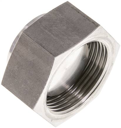 [F2EE9] Eindkap G1 1/4" RVS met buitenzeskant 60° conus 150 bar (2107,5psi) Hydrauliek