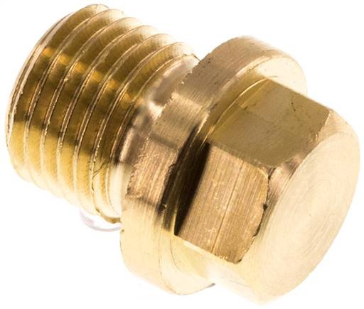 [F2EJ5] Plug G1/4'' Brass with Collar and External Hex 16bar (224.8psi)