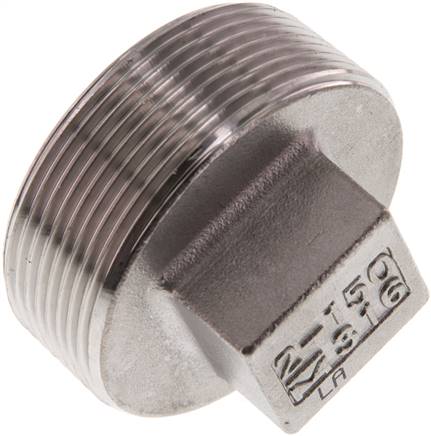 [F2EKP] Plug R2'' RVS met Extern Vierkant 16bar (224.8psi)