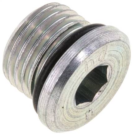 [F2EKS] Plug UNF 9/16INCH-18 Steel NBR with Internal Hex 630bar (8851.5psi)