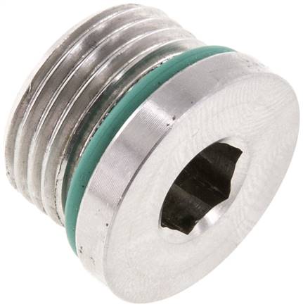 [F2EM3] Plug UNF 3/4INCH-16 Stainless steel FKM with Internal Hex 630bar (8851.5psi)