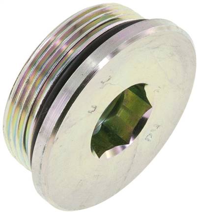 [F2EM7] Plug UN 1-7/8''-12 Steel NBR with Internal Hex 250bar (3512.5psi)