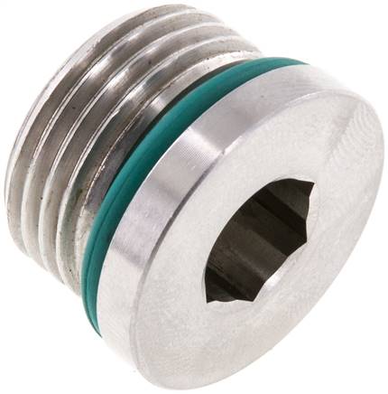 [F2EMC] Plug UNF 7/8''-14 Stainless steel FKM with Internal Hex 630bar (8851.5psi)