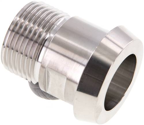 [F2EMH] DIN 11851 Sanitary (Dairy) Fitting 44mm Cone x G1 inch Male Stainless Steel