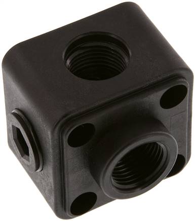 [F2EPU] 5-Wege-Verteiler für Wandmontage G1/2'' Kunststoff