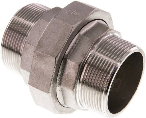 [F2ERK] Unión Conector recto R2'' Acero inoxidable Junta plana PTFE 16bar (224.8psi)