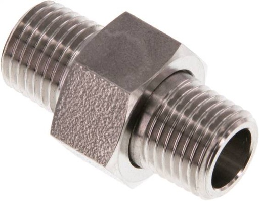 [F2ERR] Double Nipple R1/4'' Separable Stainless Steel Conical Seal 40bar (562.0psi)