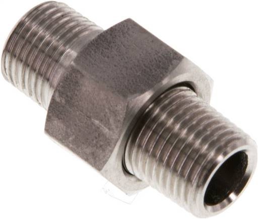 [F2ERT] Double Nipple R1/8'' Separable Stainless Steel Conical Seal 40bar (562.0psi)