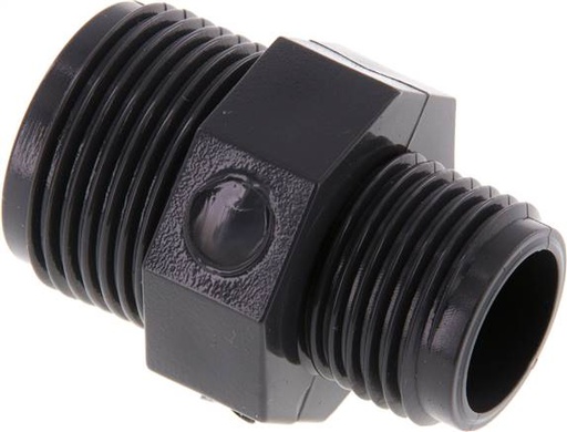 [F2ES3] Reduzier-Doppelnippel G1/2'' x G3/4'' PVC-U 16bar (224,8psi) EN 1452-3