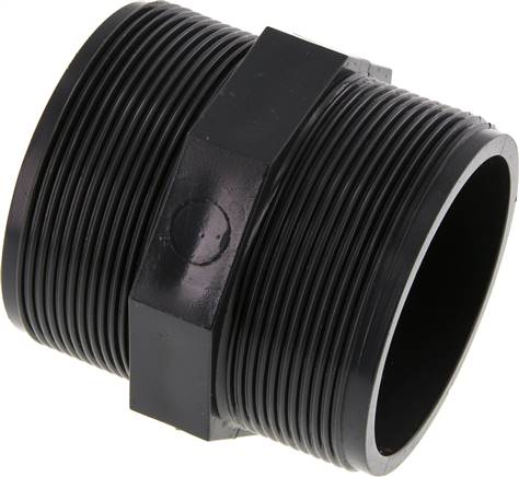 [F2ES5] Reduzier-Doppelnippel G2 1/2'' PVC-U 16bar (224,8psi) EN 1452-3