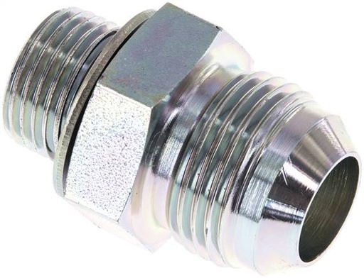 [F2ETW] JIC Double Nipple G1/2'' x UN 1-1/16''-12 (Dash Size 12) Steel NBR 210bar (2950.5psi)