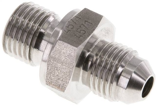 [F2ETX] JIC Double Nipple G1/4'' x UNF 1/2''-20 (Dash Size 5) Stainless Steel FKM 275bar (3863.75psi)