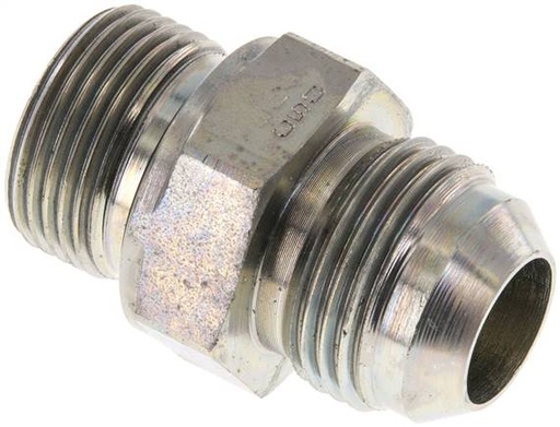 [F2ETY] JIC Double Nipple G3/4'' x UN 1-1/16''-12 (Dash Size 12) Steel NBR 210bar (2950.5psi)
