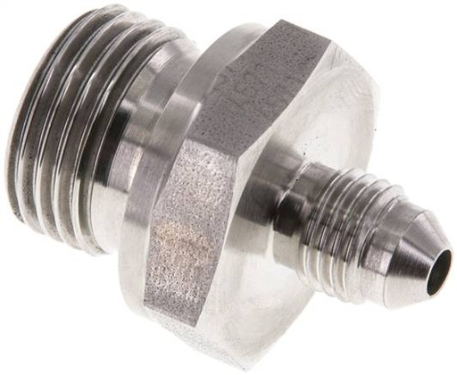 [F2EU2] JIC Double Nipple G1/2'' x UNF 7/16''-20 Acier inoxydable FKM 310bar (4355.5psi)