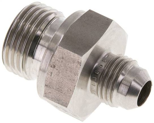 [F2EU3] JIC Double Nipple G1/2'' x UNF 9/16''-18 (Dash Size 6) Stainless Steel FKM 275bar (3863.75psi)