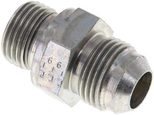 [F2EU5] JIC Double Nipple G1/2'' x UNF 7/8''-14 (Dash Size 10) Steel NBR 210bar (2950.5psi)
