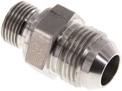[F2EU9] JIC Double Nipple G3/8'' x UNF 7/8''-14 (Dash Size 10) Stainless Steel FKM 210bar (2950.5psi)