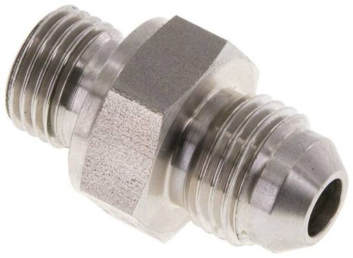 [F2EUF] JIC Double Nipple G1/4'' x UNF 9/16''-18 (Dash Size 6) Stainless Steel FKM 275bar (3863.75psi)