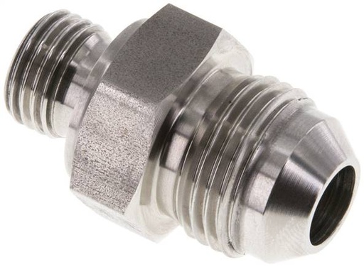 [F2EUM] Espiga doble JIC G1/4'' x UNF 3/4''-16 Acero inoxidable FKM 275bar (3863.75psi)