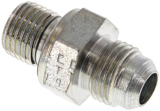 [F2EUQ] JIC Double Nipple G1/4'' x UNF 9/16''-18 (Dash Size 6) Steel NBR 275bar (3863.75psi)