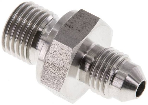 [F2EUW] JIC Double Nipple G1/4'' x UNF 7/16''-20 (Dash Size 4) Stainless Steel FKM 310bar (4355.5psi)
