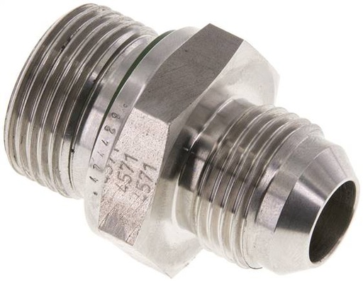 [F2EUX] JIC Double Nipple G3/4'' x UNF 7/8''-14 (Dash Size 10) Stainless Steel FKM 210bar (2950.5psi)