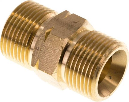 [F2EXN] Double Nipple G3/4'' Male x Male Left Hand Brass 16bar (224.8psi) 27mm Hex