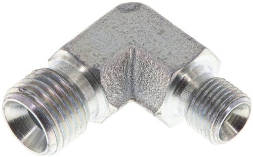 [F2F3X] 90deg Angled Reducing Fitting G1/8'' x G1/4'' High Pressure Steel 60° Cone 350bar (4917.5psi) Hydraulic