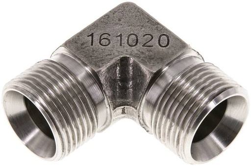 [F2F42] 90deg Angled Fitting G3/4'' High Pressure Stainless Steel 60° Cone 325bar (4566.25psi) Hydraulic