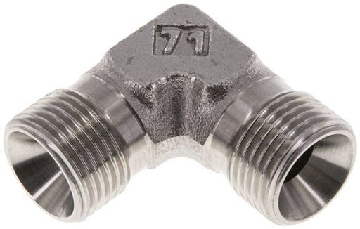 [F2F45] 90deg Angled Fitting G3/8'' High Pressure Stainless Steel 60° Cone 325bar (4566.25psi) Hydraulic