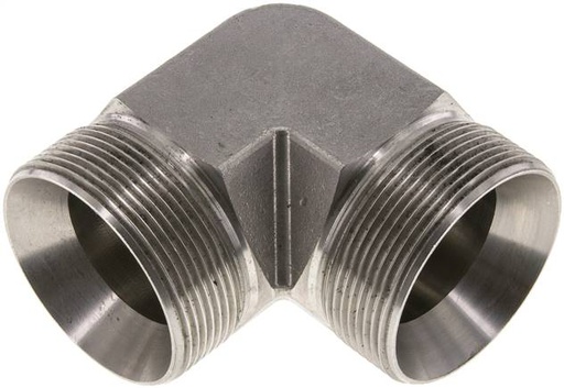 [F2F46] 90deg Angled Fitting G2'' High Pressure Stainless Steel 60° Cone 175bar (2458.75psi) Hydraulic