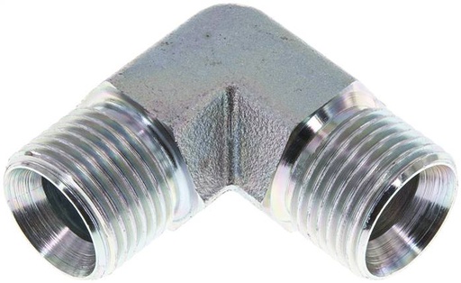 [F2F4A] 90deg Angled Fitting G1/2'' High Pressure Steel 60° Cone 350bar (4917.5psi) Hydraulic