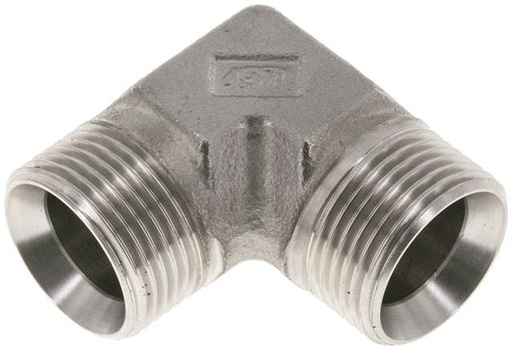 [F2F4C] 90° L-Koppeling G1'' Hoge Druk RVS  60° Conus 225bar Hydrauliek