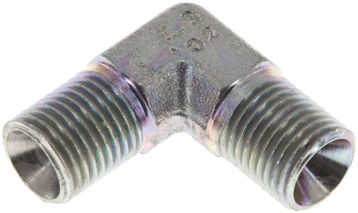 [F2F4J] 90deg Angled Fitting G1/4'' High Pressure Steel 60° Cone 350bar (4917.5psi) Hydraulic