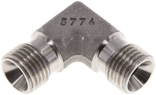 [F2F4K] 90deg Angled Fitting G1/4'' High Pressure Stainless Steel 60° Cone 350bar (4917.5psi) Hydraulic