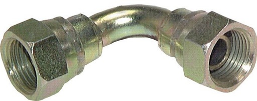 [F2F4M] Raccord coudé 90deg G3/4'' Femelle Haute Pression Acier 60° Cône 175bar (2458.75psi) Hydraulique