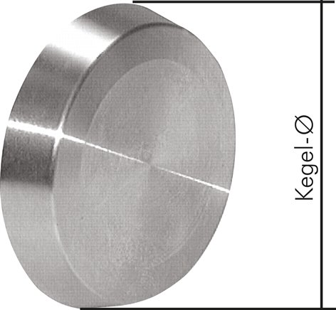 [F2F94] Endkappe 176mm Konusdüse DN 150 Edelstahl DIN 11851