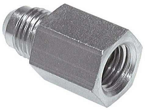 [F2FG5] JIC Reducing Nipple UNF 3/4''-16 (Dash Size 8) Male x 3/8'' NPT Female Steel 210bar (2950.5psi)