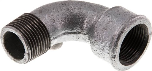 [F2FPK] 90deg Angled Fitting 3/4'' Male R x Female Rp Short Cast Iron 25bar (351.25psi)