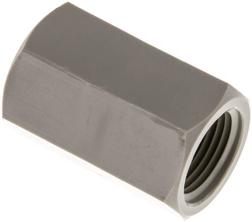 [F2FQ9] Socket G3/8'' Female Polypropylene (pp) 10bar (140.5psi) FDA 22mm Hex