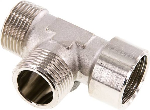 [F2FX3] Tee Fitting Right Angle R1'' Male x G1'' Female Nickel-plated Brass 16bar (224.8psi)